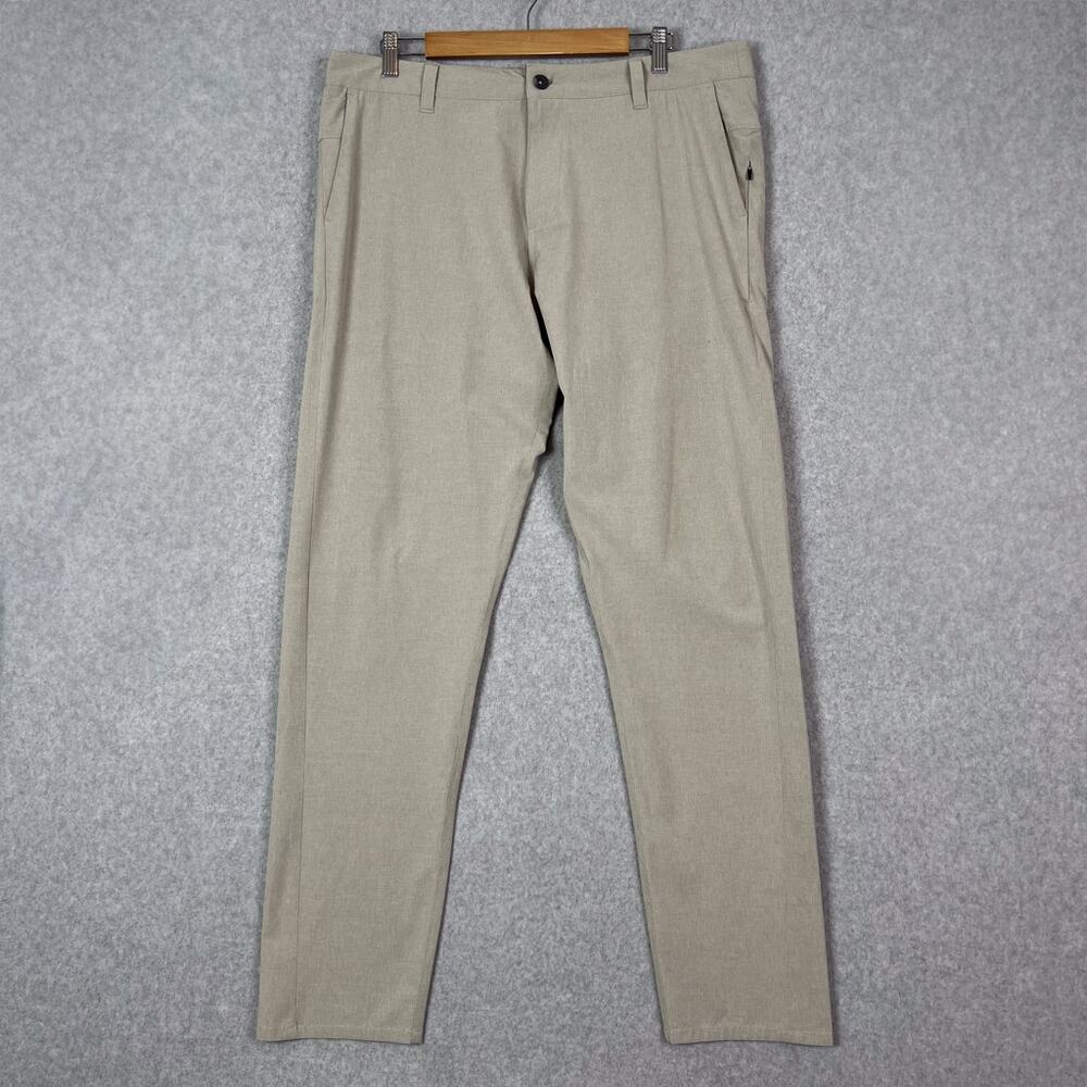 Vuori Pants Mens 36 (Fits 38x32) Khaki Aim Chino Pant Lightweight Stretch